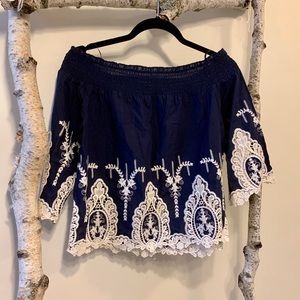 Crochet off the shoulder top